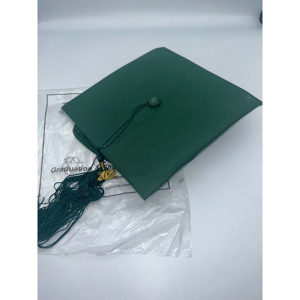 OSBO GradSeason Forest Green Graduation Cap‎ with 2025 Tassel Matte Unisex NEW